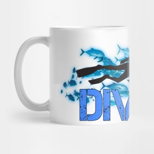 Scuba diving t-shirt designs Mug